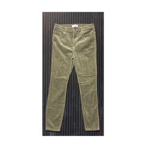 Loft Women’s Corduroy Pants Size 14 Green Mid Rise Cropped Stretch 4/27